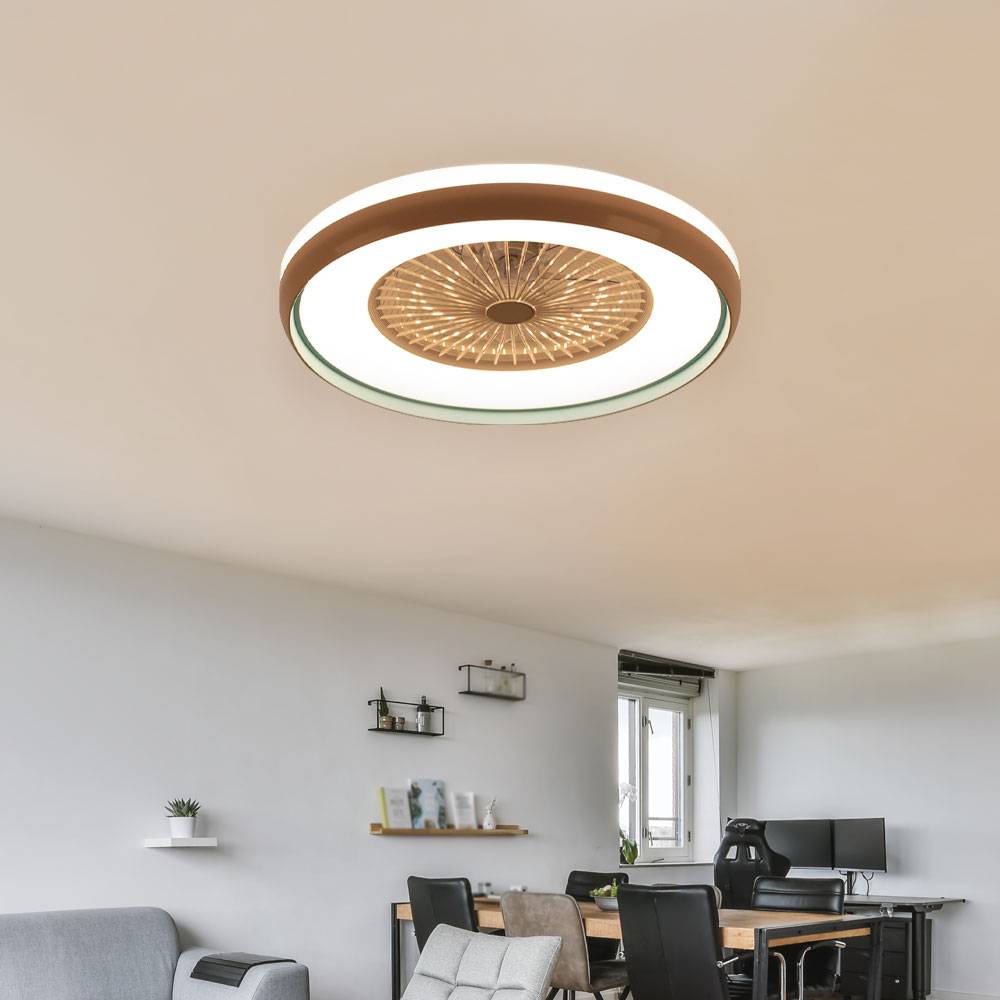 LED Deckenventilator 60 cm inkl. Fernbedienung Timer CCT-Schaltung warmweiß-kaltweiß