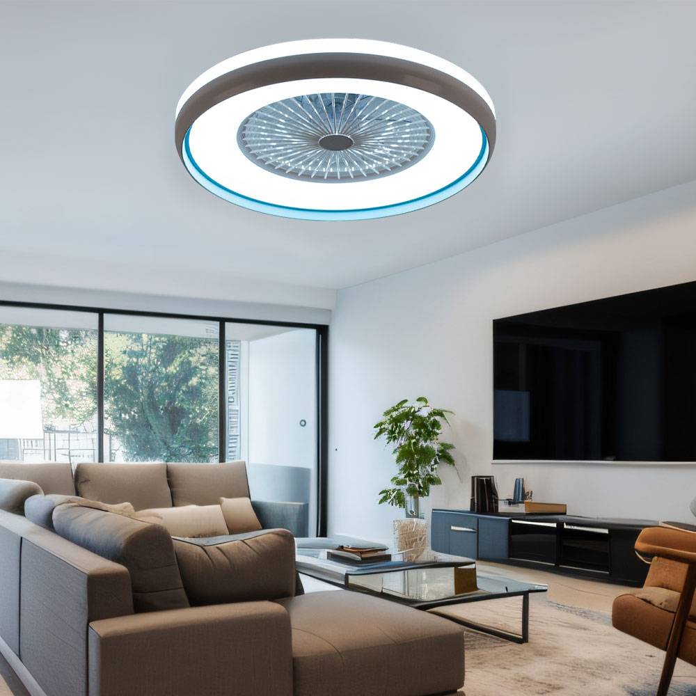 LED Deckenventilator 60 cm inkl. Fernbedienung Timer CCT-Schaltung warmweiß-kaltweiß