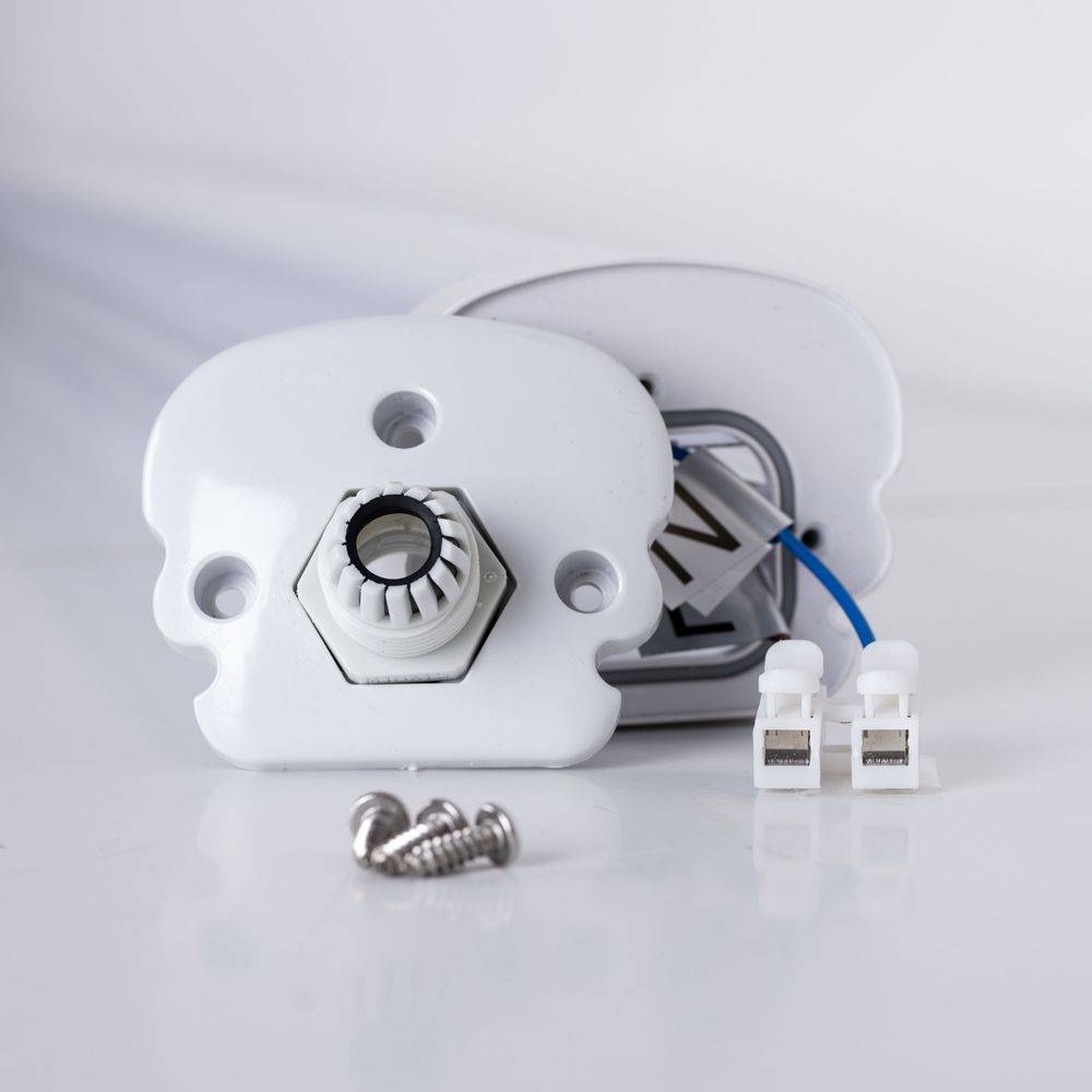 Wannenleuchte LED Feuchtraumlampe weiß Werkstattleuchte Industrie IP65, Kunststoff, 1x LED 48W 5760lm 4000K neutralweiß, LxBxH 150x6,5x5,8 cm, 2er