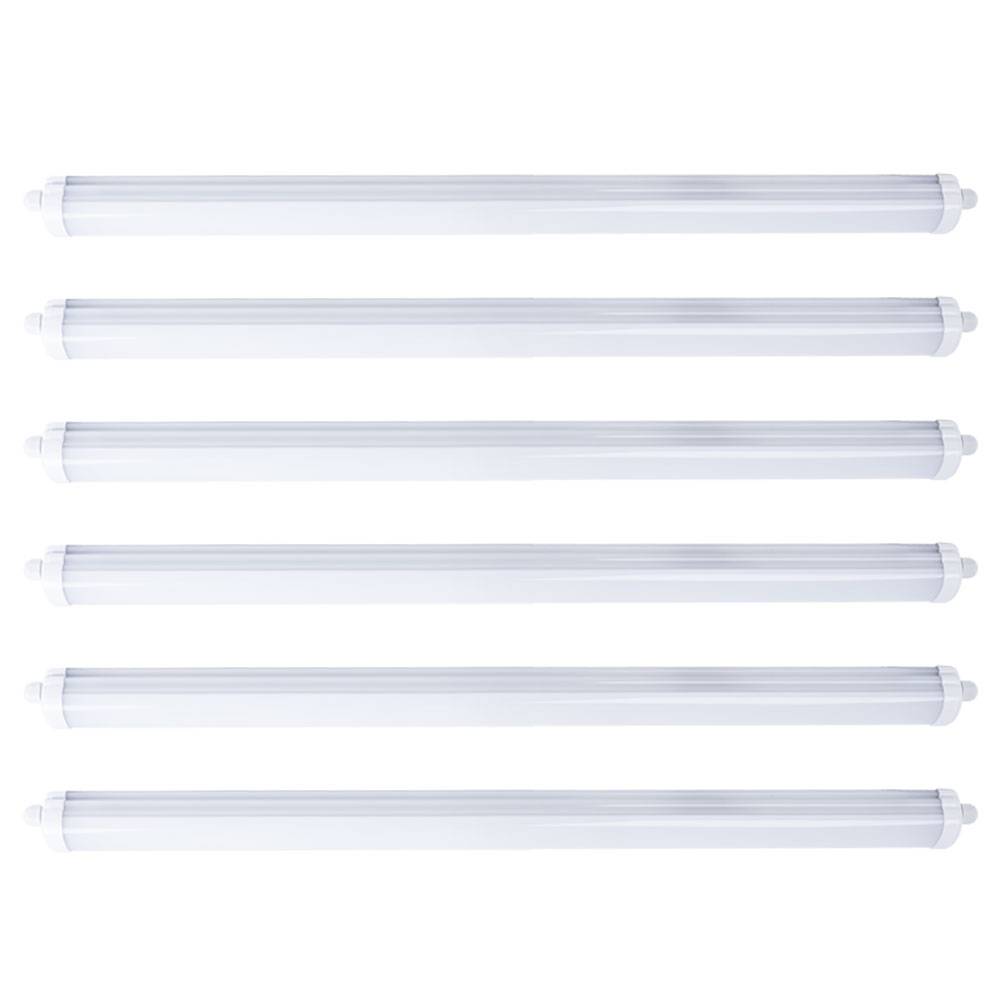 LED Deckenleuchte Feuchtraum Feuchtraumwannenleuchte LED Garagenlampe LED Röhre, Reihenschaltung, strahlwassergeschützt, 1x LED 36W 4320lm neutralwe