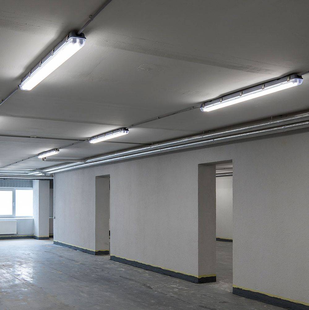 4x LED Wannenleuchte 150CM 4500K Neutralweiß Decken- Lampe- Leuchte Garage Keller Feuchtraum KFZ Werkstatt Büro Beleuchtung 3840lm