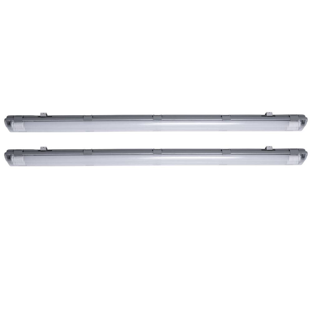 2x 44 W LED Decken Lampen Röhren Industrie Leuchten Feuchtraum Hallen Strahler