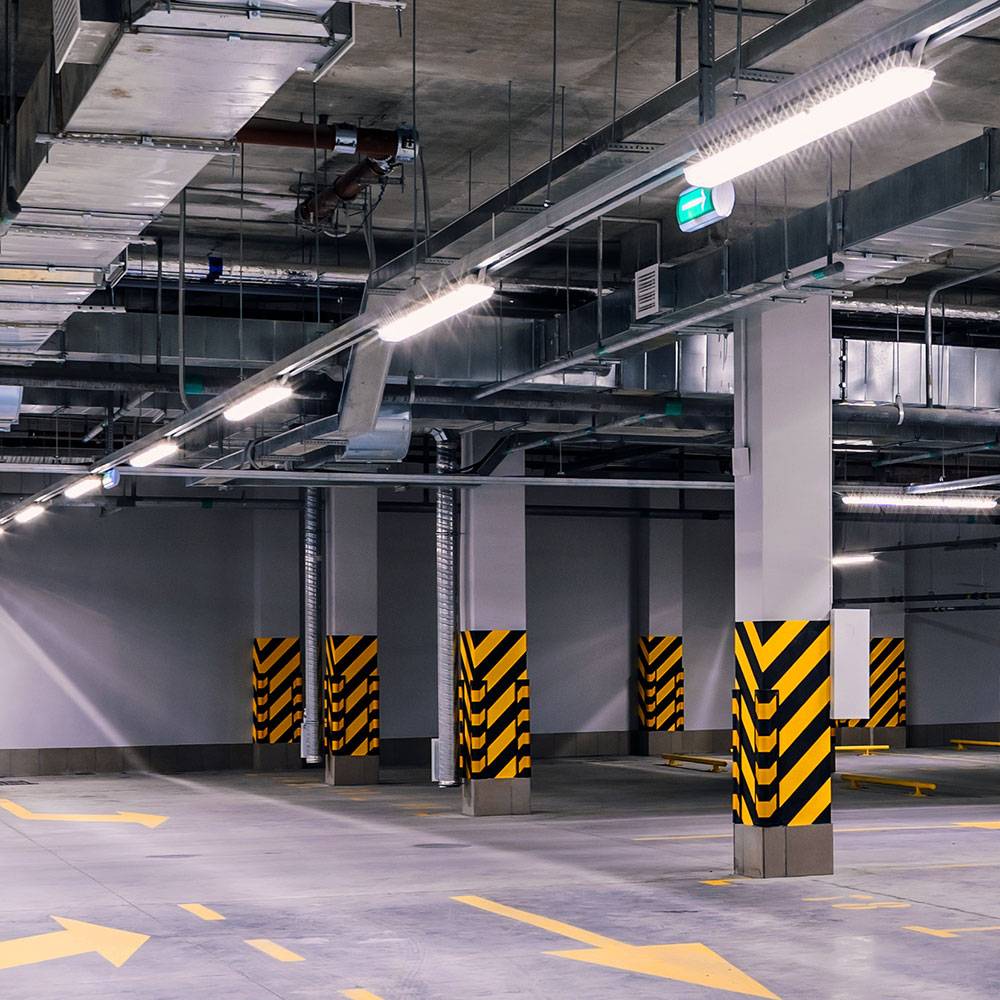 Feuchtraumlampe Wannenleuchte LED weiß Werkstattleuchte Industrie IP65, Kunststoff, 1x LED 48W 5760lm 4000K neutralweiß, LxBxH 150x6,5x5,8 cm, 10er