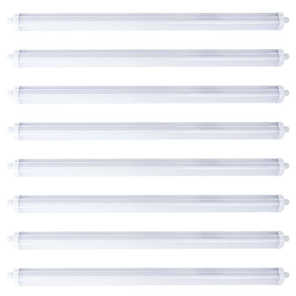 Deckenleuchte LED Feuchtraum Feuchtraumwannenleuchte LED Garagenlampe LED Röhre, Reihenschaltung, strahlwassergeschützt, 1x LED 36W 4320lm neutralwe