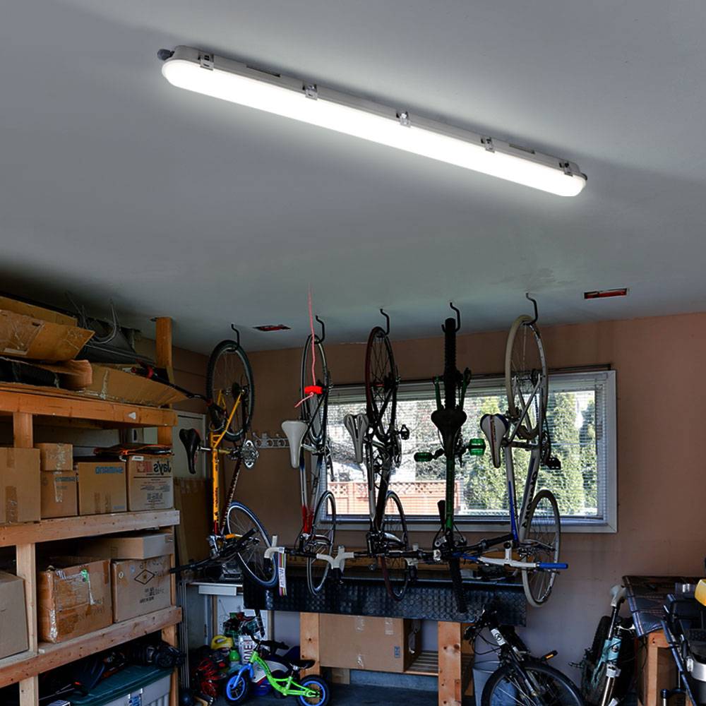 LED Deckenleuchte Feuchtraum Feuchtraumwannenleuchte LED Garagenlampe LED Röhre, strahlwassergeschützt, 1x LED 22W 2000Lm kaltweiß, L 157,6 cm