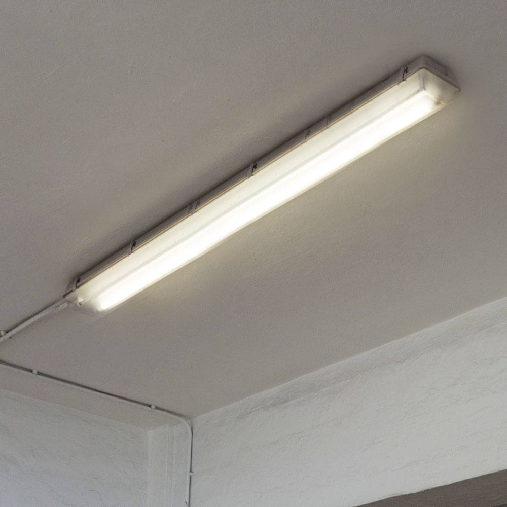 LED Feuchtraum Wannenleuchte Kellerleuchte 157 cm, LED 22 Watt 1x 2000lm kaltweiß, 5er Set