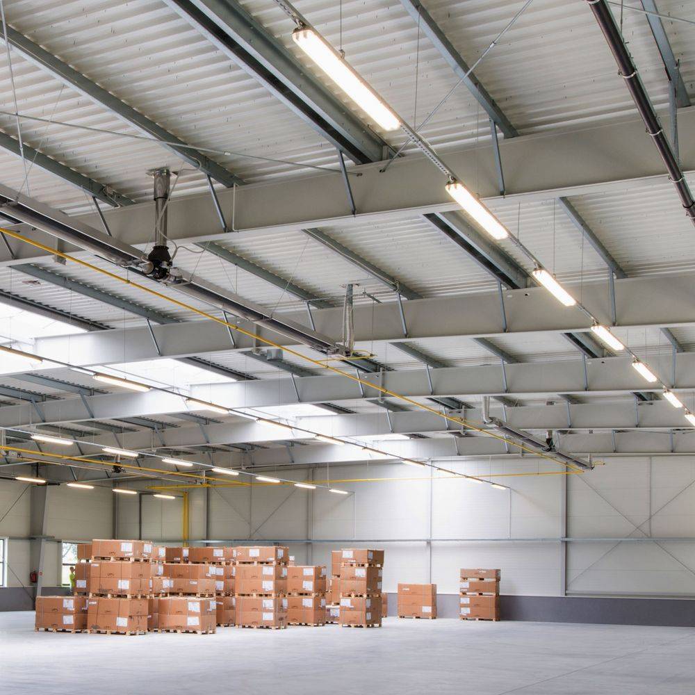 Feuchtraumleuchte LED 156 cm neutralweiß LED Röhre LED Werkstatt Deckenleuchte 44 Watt Kellerlampe LED, 2x T8 2x22W 2x 2000lm 4000K, H 6,3 cm, 10er