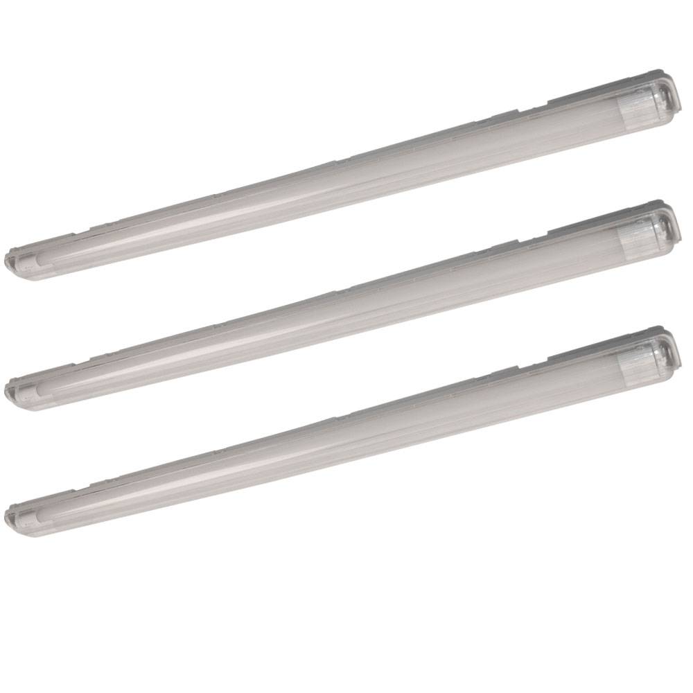 3x LED Wannen Röhren Lampen Industrie Parkhaus Decken Feucht Raum Leuchten