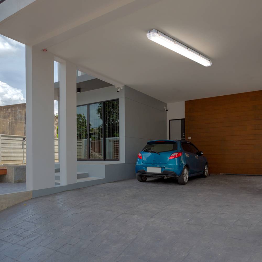 LED Wannenleuchte Deckenleuchte Garagenlampe Hallenleuchte Feuchtraumleuchte, 48W 5760lm 4000K kaltweiß L 150 cm, 6er Set