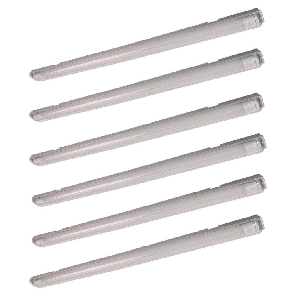 6er Set LED Decken Wannen Leuchten Röhren Werkstatt Büro Industrie Hallen Lampen