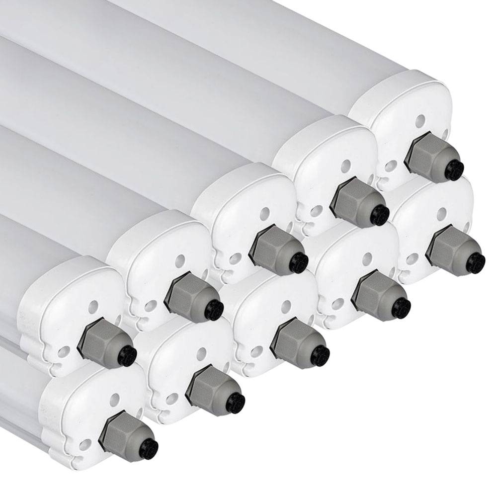 Wannenleuchte Feuchtraumleuchte LED Kellerleuchte 120cm Deckenlampe , 2880lm Kaltweiß 6400K IP65 Feucht- und Nassraum geeignet, 8er Set