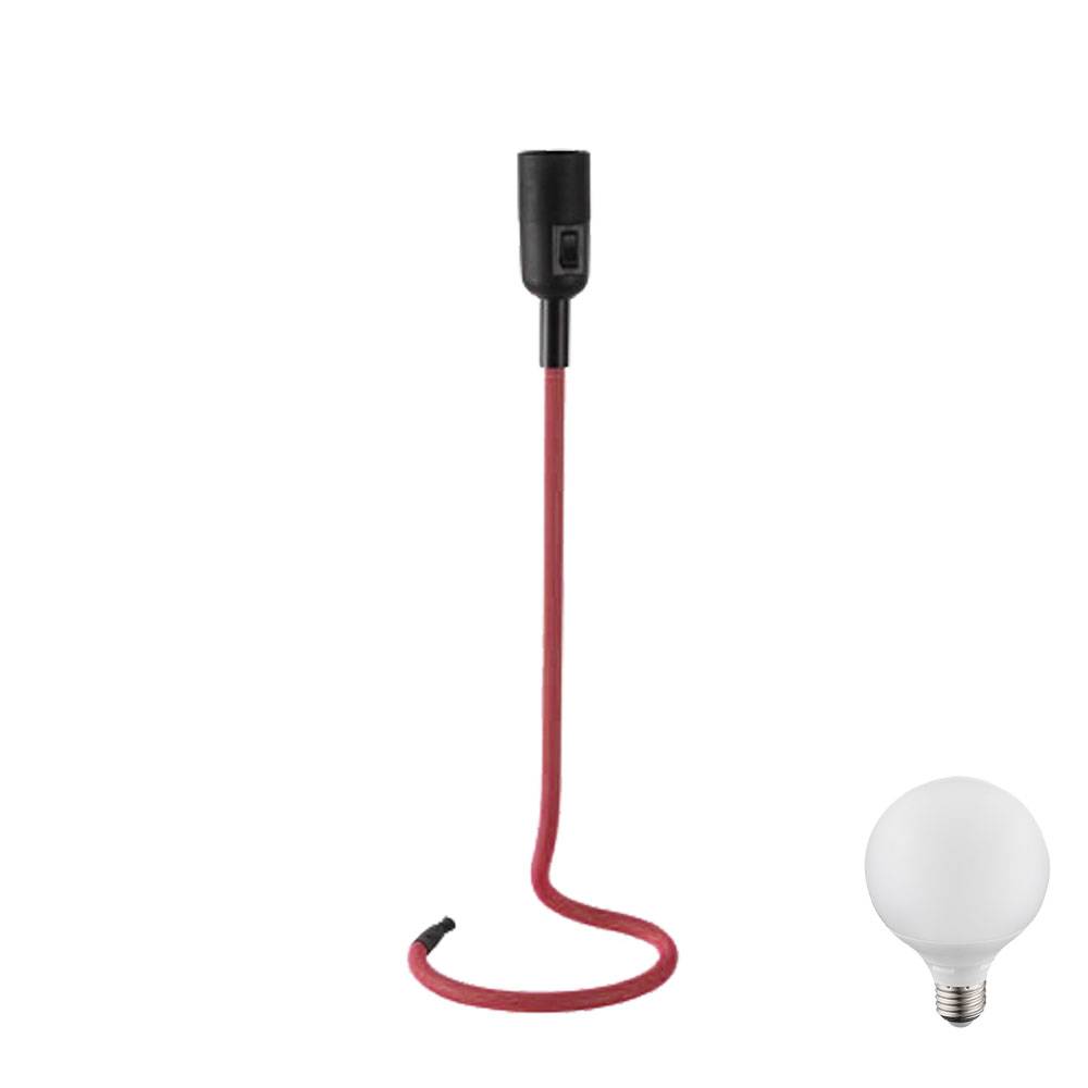 Tisch Lampe Textil Lese Strahler Wohn Schlaf Zimmer Design Beleuchtung im Set inkl. LED Leuchtmittel