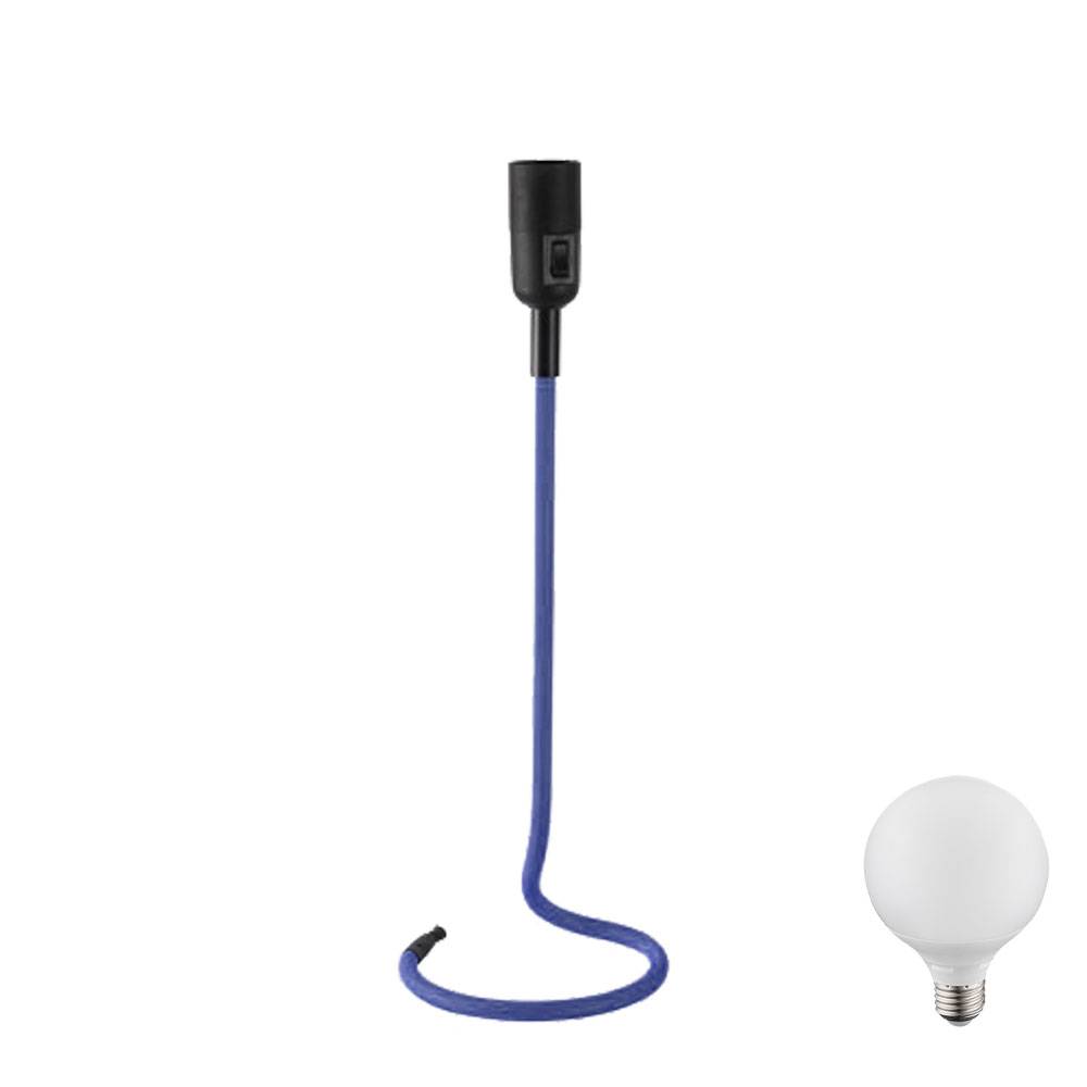 Retro Tisch Leuchte Arbeits Wohn Zimmer Textil Strahler Lese Lampe im Set inkl. LED Leuchtmittel