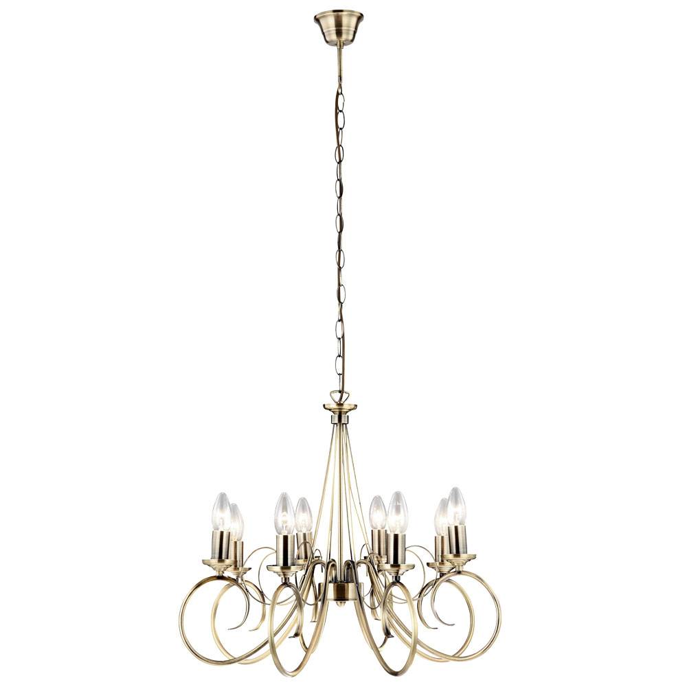 Altmessing Kronleuchter Hänge Decken Lüster Wohn Ess Zimmer Beleuchtung Pendel Lampe