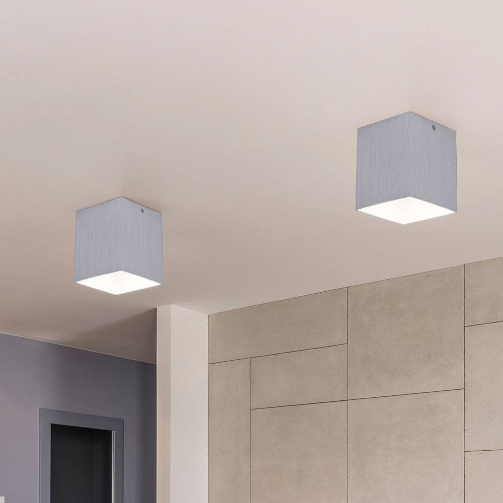 2er Set Aufbau Decken Strahler Wand ALU Lampen im Set inklusive LED Leuchtmittel