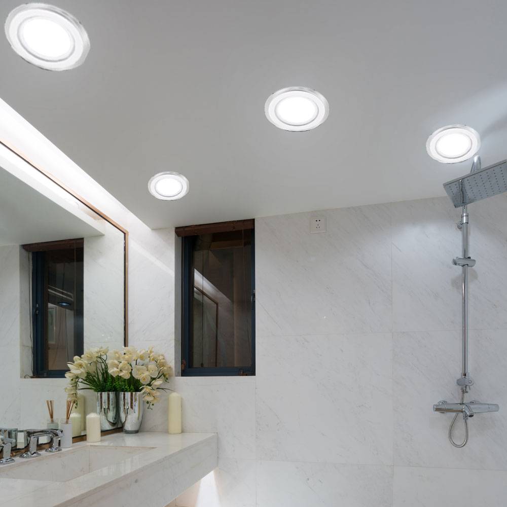 4er Set LED Einbau Strahler Wohn Zimmer Spot Beleuchtung Flur Lampen Wand Decken Leuchten