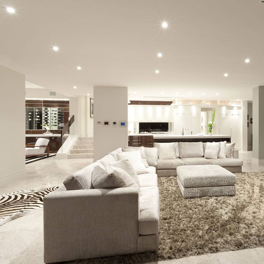 Einbauleuchte Deckenleuchte Deckenlampe Wohnzimmer, schwenkbar, Metall nickel matt, 1x LED 5W 400Lm 3000K, LxB 8,5x8,5cm, 9er Set