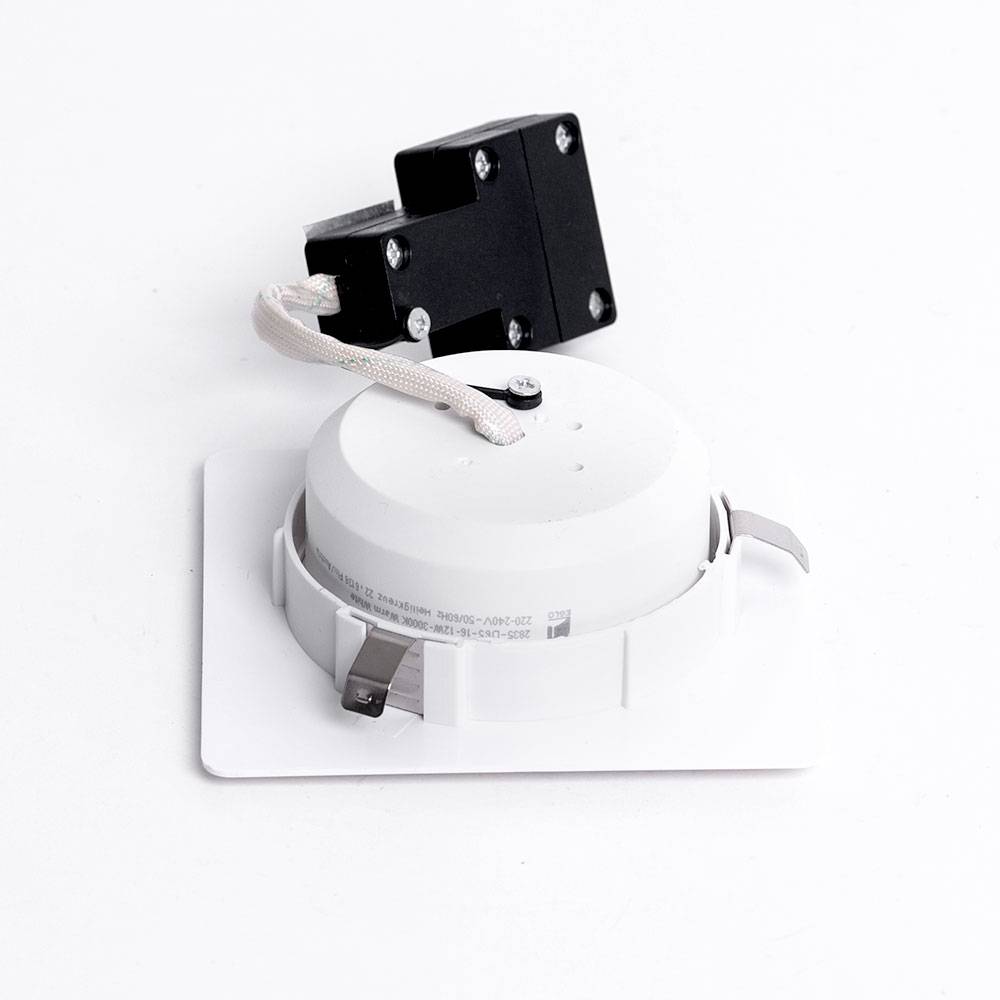 Einbaustrahler Deckenlampe Wohnzimmerlampe Einbauspot quadratisch LED Deckenleuchte Schlafzimmer, 12W 1000lm warmweiß, LxB 10,2x10,2 cm, 10er Set
