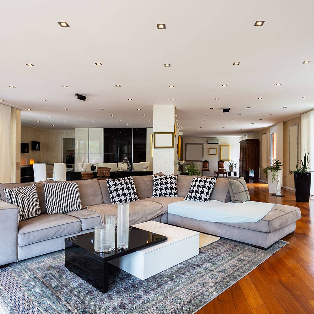 Einbauleuchte Deckenleuchte Deckenlampe Wohnzimmer, schwenkbar, Metall nickel matt, 1x LED 5W 400Lm 3000K, LxB 8,5x8,5cm, 24er Set