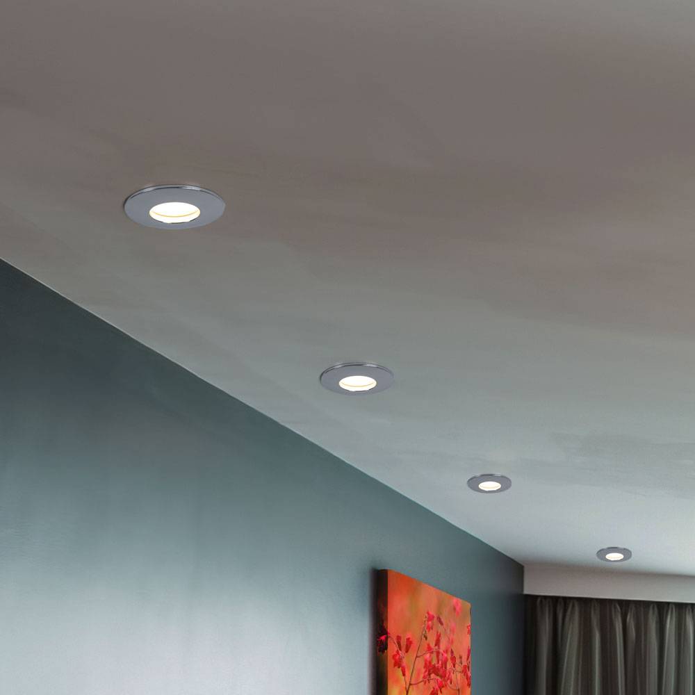 4er Set LED Einbau Leuchten Decken Spots Strahler Ess Zimmer Beleuchtung Lampen Karton beschädigt