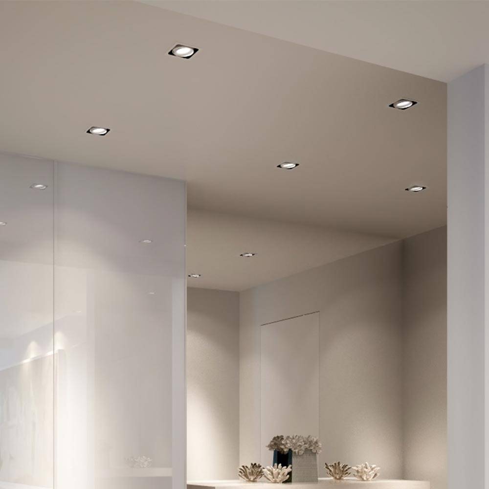 8er Set LED Einbau Strahler silber Decken Leuchten Wohn Zimmer Beleuchtung Flur Spot Lampen eckig Karton beschädigt
