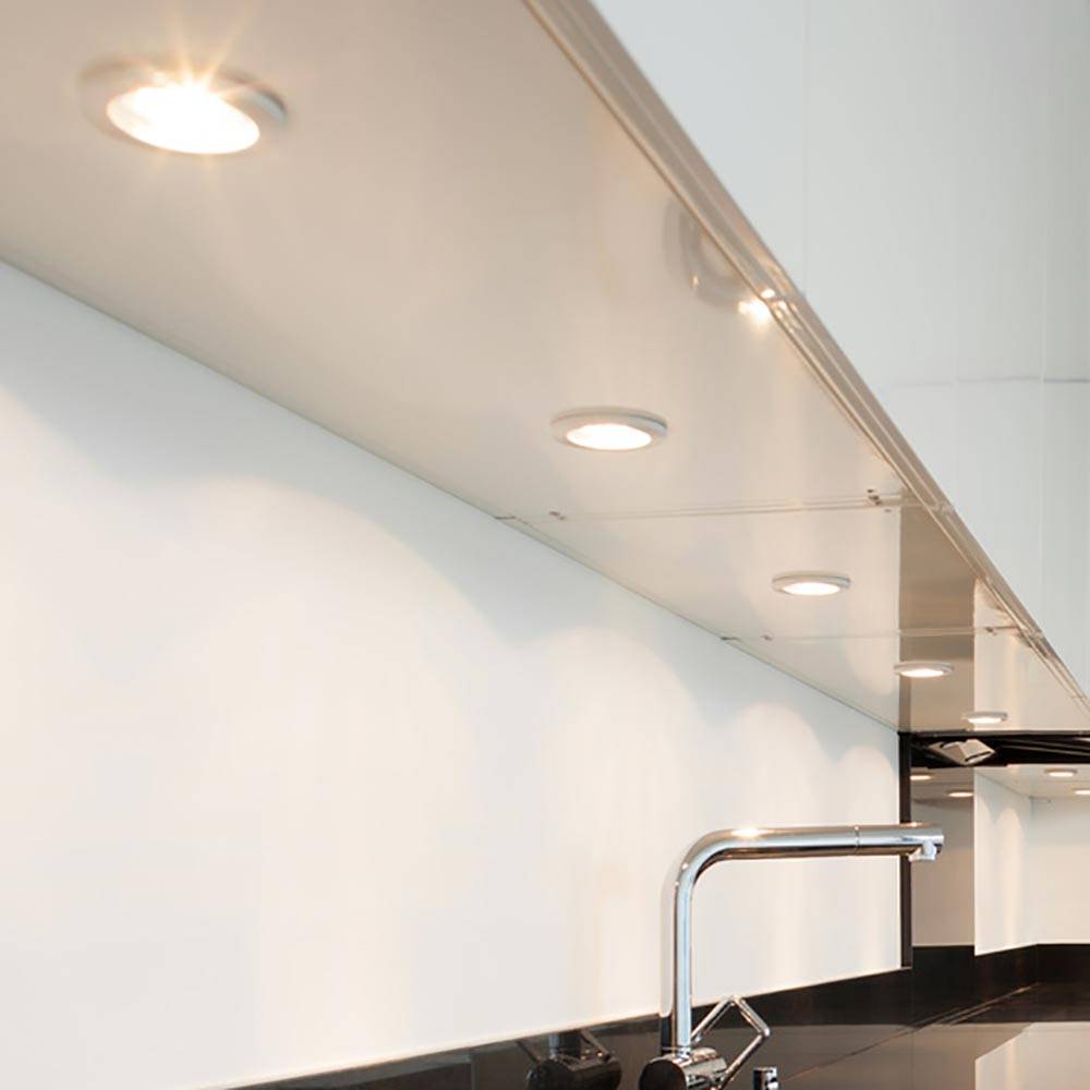 6er Set LED Decken Einbau Leuchte Chrom Spot Strahler Arbeits Zimmer Lampen Karton beschädigt
