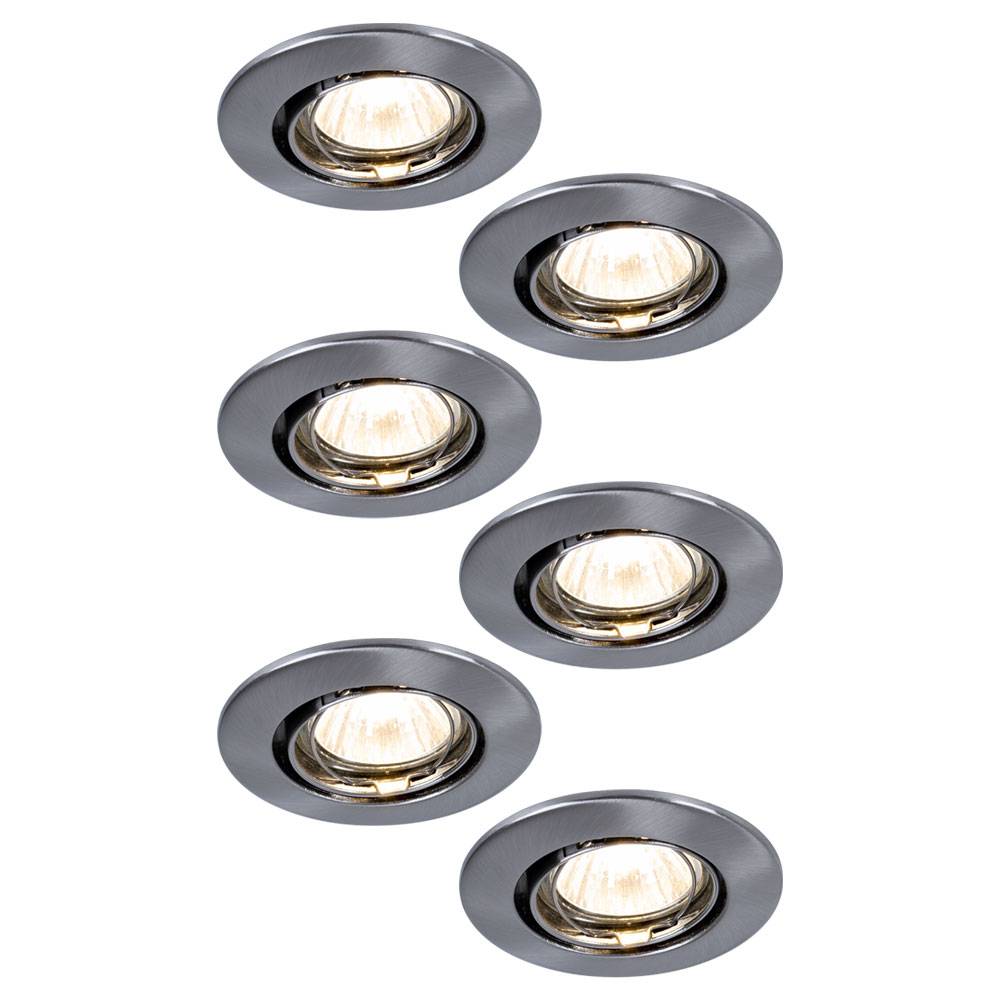 Einbauspots Deckenspot Deckenleuchte 30° schwenkbar schwenkbar Dimmbar Lampe 6x