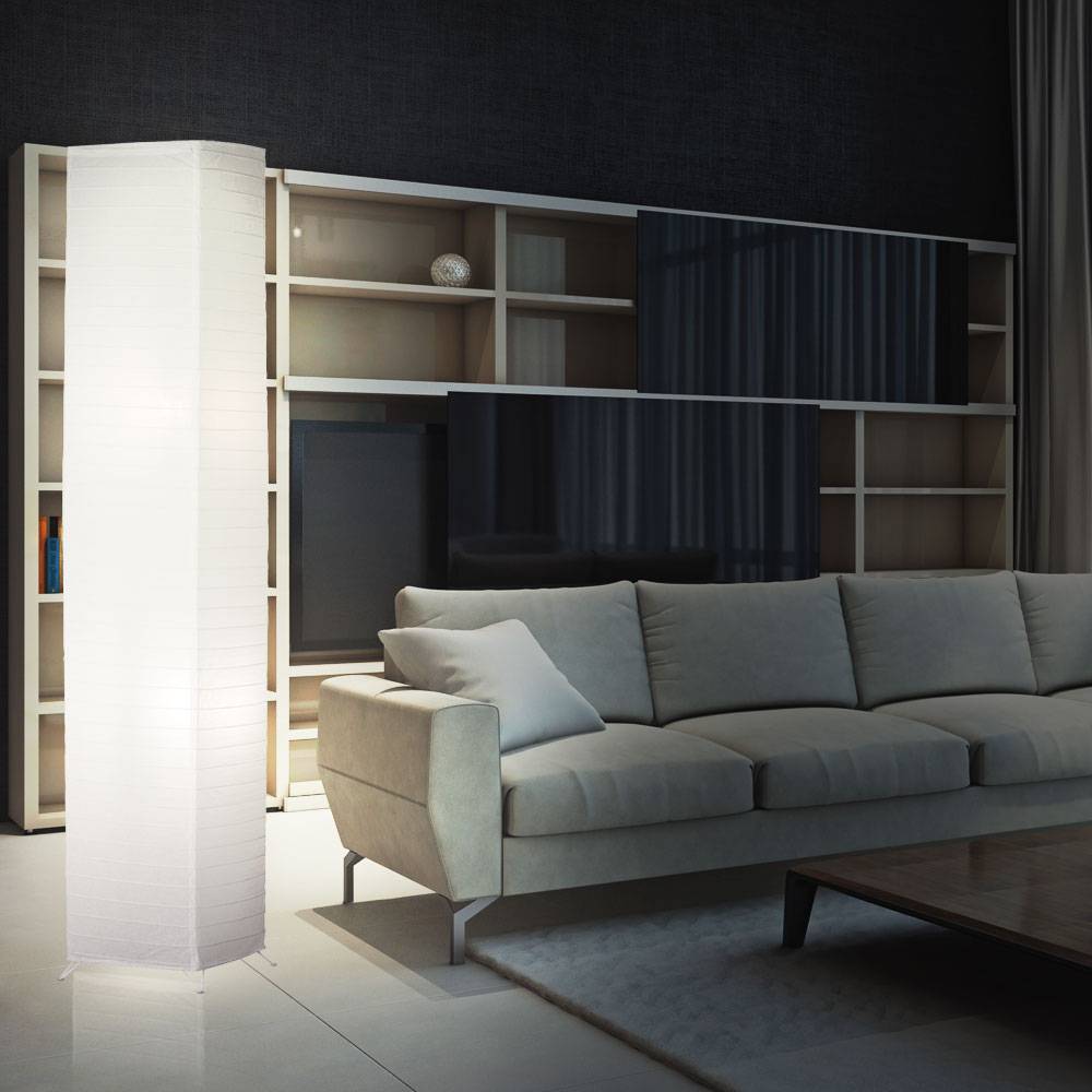 RGB LED 15 Watt Steh Lampe Fuß Schalter Papier Steh Leuchte Farbwechsler Dimmer