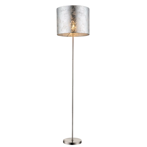 Stehleuchte Stoffschirm silber Wohnzimmerleuchte stehend Modern Stehlampe Textil, Nickel-matt Acryl satiniert, 1x E27, DxH 40x160 cm Stehleuchte Stoffschirm silber Wohnzimmerleuchte stehend Modern Stehlampe Textil, Nickel-matt Acryl satiniert, 1x E27, DxH 40x160 cm