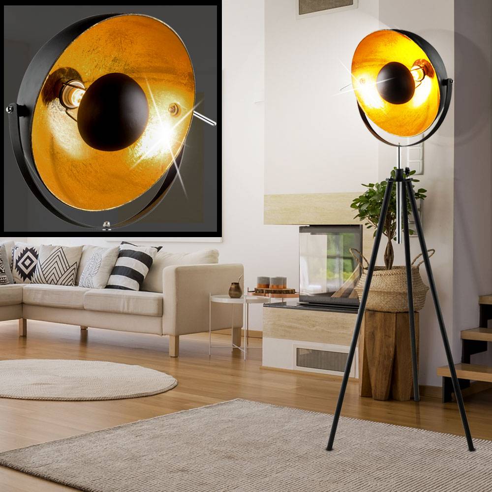 Steh Lampe schwarz Decken Dimmer Fernbedienung Wohnraum Leuchte im Set inkl. RGB LED Leuchtmittel