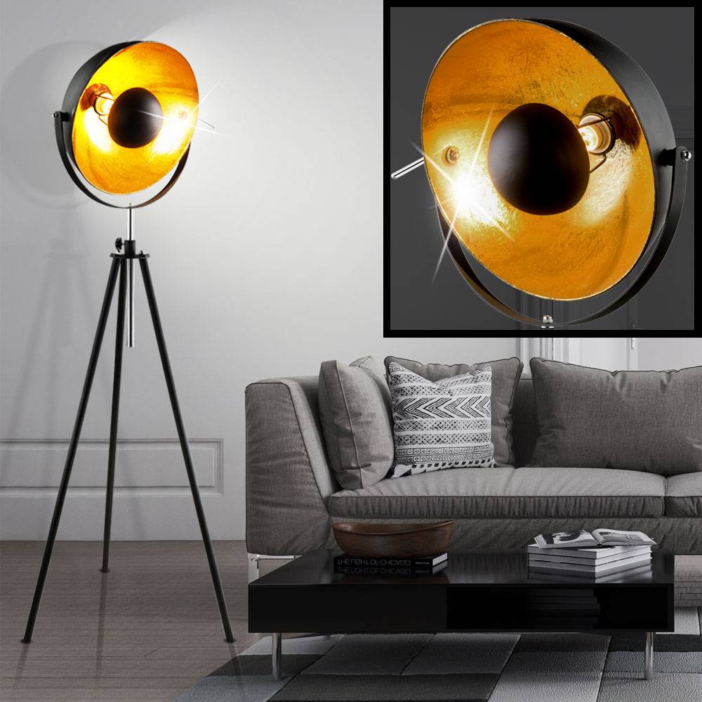 Steh Lampe schwarz Decken Dimmer Fernbedienung Wohnraum Leuchte im Set inkl. RGB LED Leuchtmittel