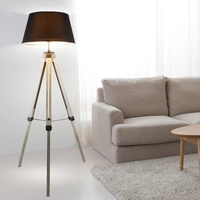 Stehleuchte Wohnzimmer grau Stehlampe Metall Standleuchte Stativ Holz, Textilschirm, 1x E27 Fassung, DxH 65x145 cm Stehleuchte Wohnzimmer grau Stehlampe Metall Standleuchte Stativ Holz, Textilschirm, 1x E27 Fassung, DxH 65x145 cm