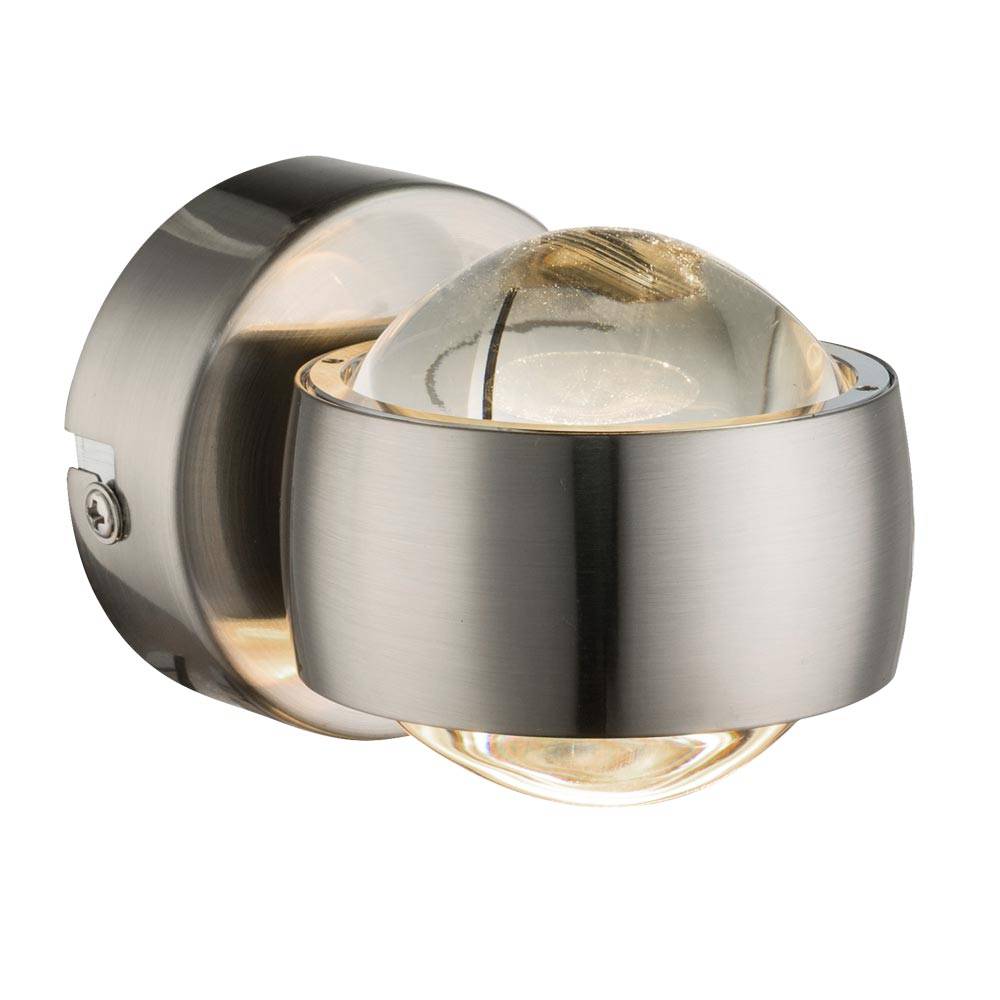 2er Set LED Wand Beleuchtungen UP DOWN Strahler Glas Kugel Lampen Leuchten