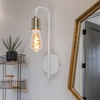 Wandlampe weiß messing Retro LED Wandleuchte Leselampe Schlafzimmerlampe, 7W 720lm warmweiß, BxH 10,5 x36 cm Wandlampe weiß messing Retro LED Wandleuchte Leselampe Schlafzimmerlampe, 7W 720lm warmweiß, BxH 10,5 x36 cm