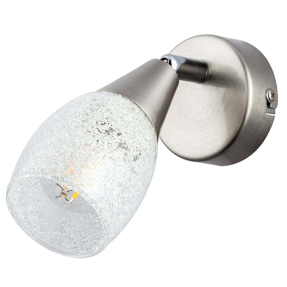 Wand Lampe Glas Kristall Wohn Ess Zimmer Strahler Spot Leuchte schwenkbar