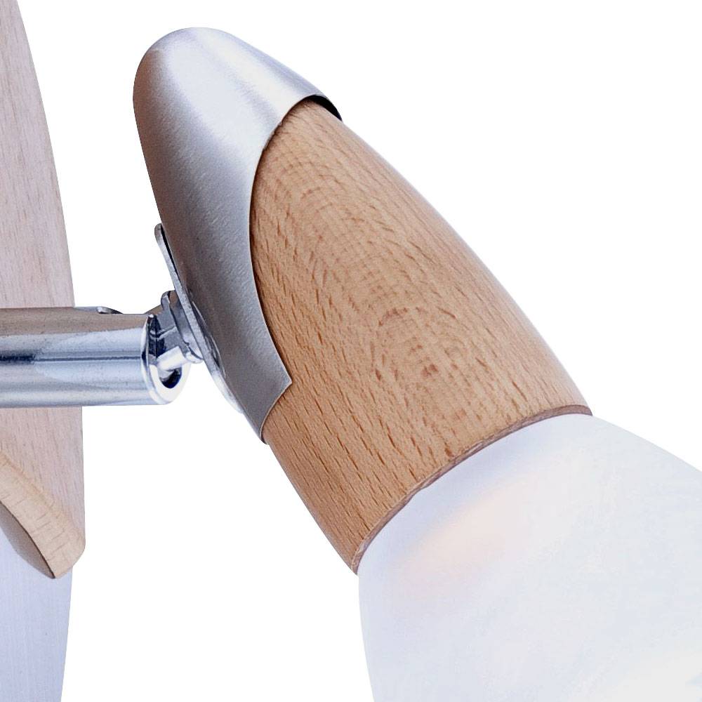 Design Wand Leuchte Wohn Zimmer Beleuchtung Holz Glas Lese Strahler verstellbar