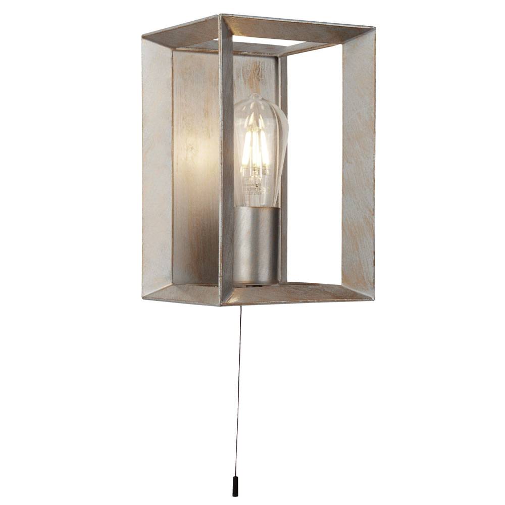 Industrie Design Wand Lampe Fernbedienung Dimmbar silber gold im Set inkl. RGB LED Leuchtmittel