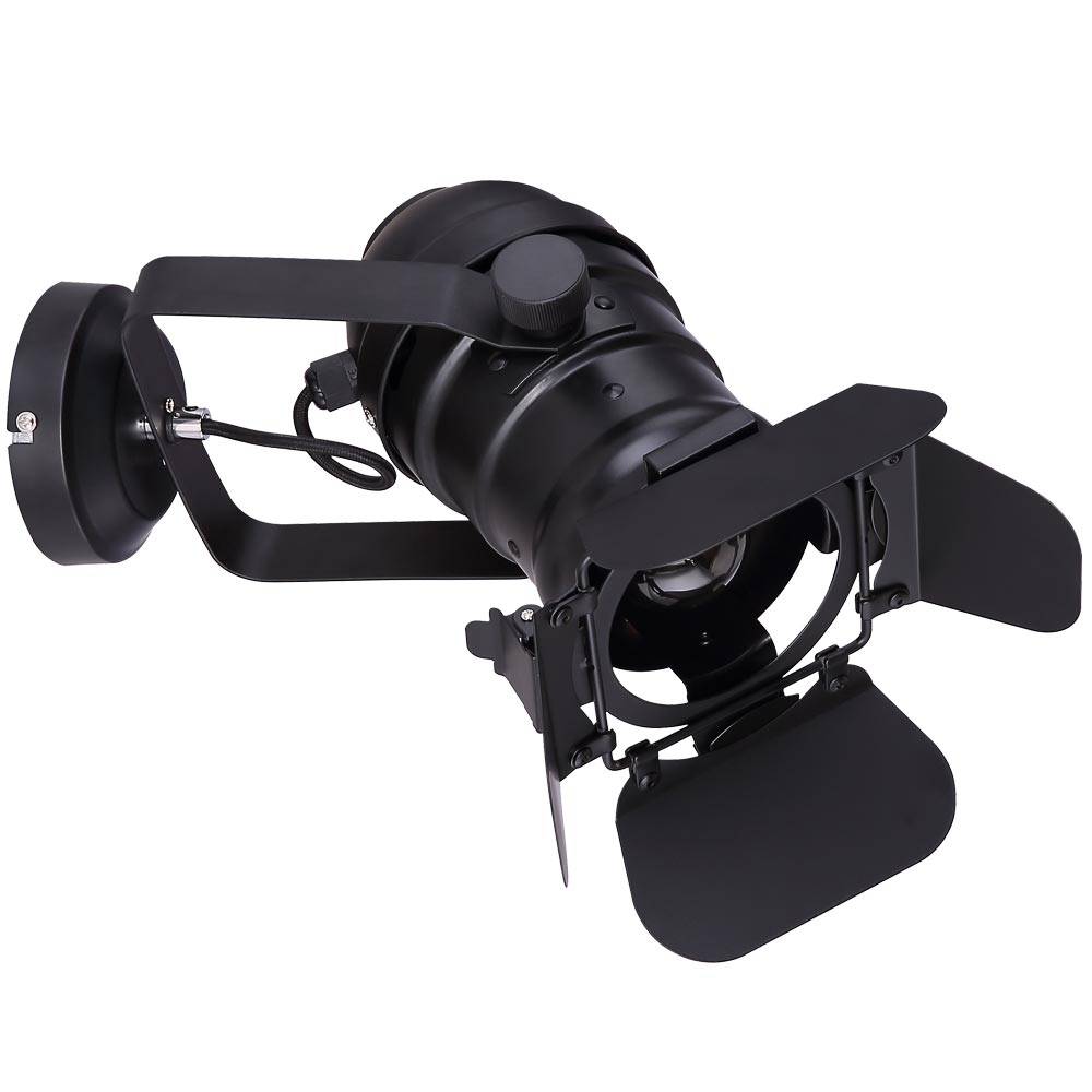 Deckenlampe Deckenleuchte Wandleuchte Wandlampe Strahler, Spot beweglich, Metall schwarz, E27 Fassung, BxHxÜ 22x32x38cm