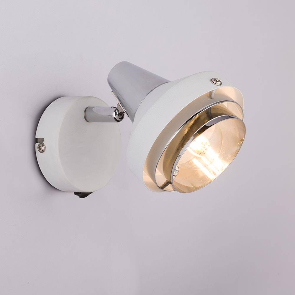 Wandlampe Wandspot Wandleuchte Spotlampe Wandstrahler Spotleuchte, Spot beweglich Fernbedienung Farbwechsler dimmbar, LED 3,5W 320Lm warmweiß, BxHxÜ