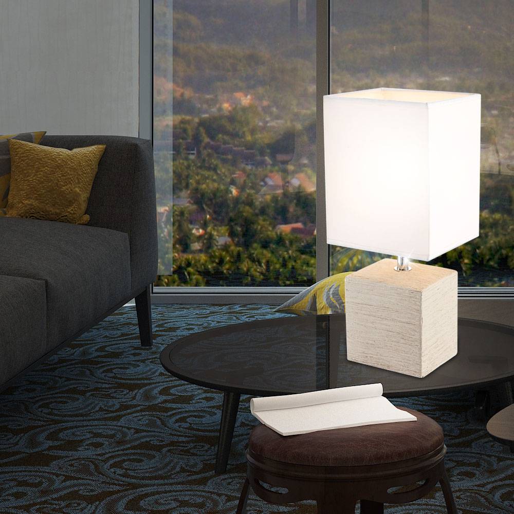 Moderne Tischleuchte Keramik Beige