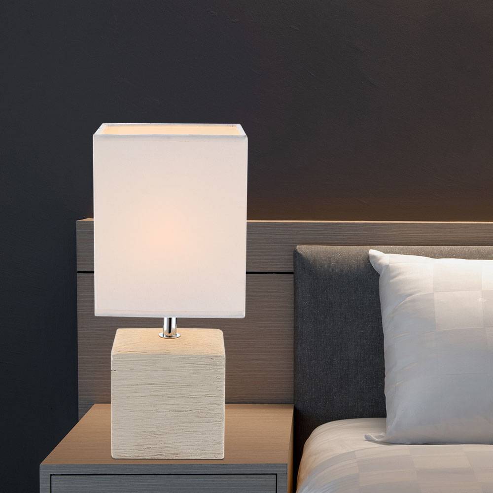 Moderne Tischleuchte Keramik Beige