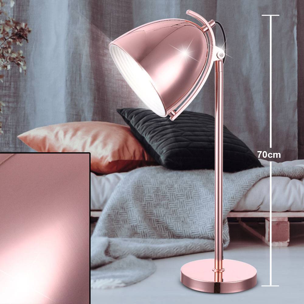 Tisch Leuchte Wohn Ess Zimmer Strahler Lese Kupfer Spot Lampe schwenkbar