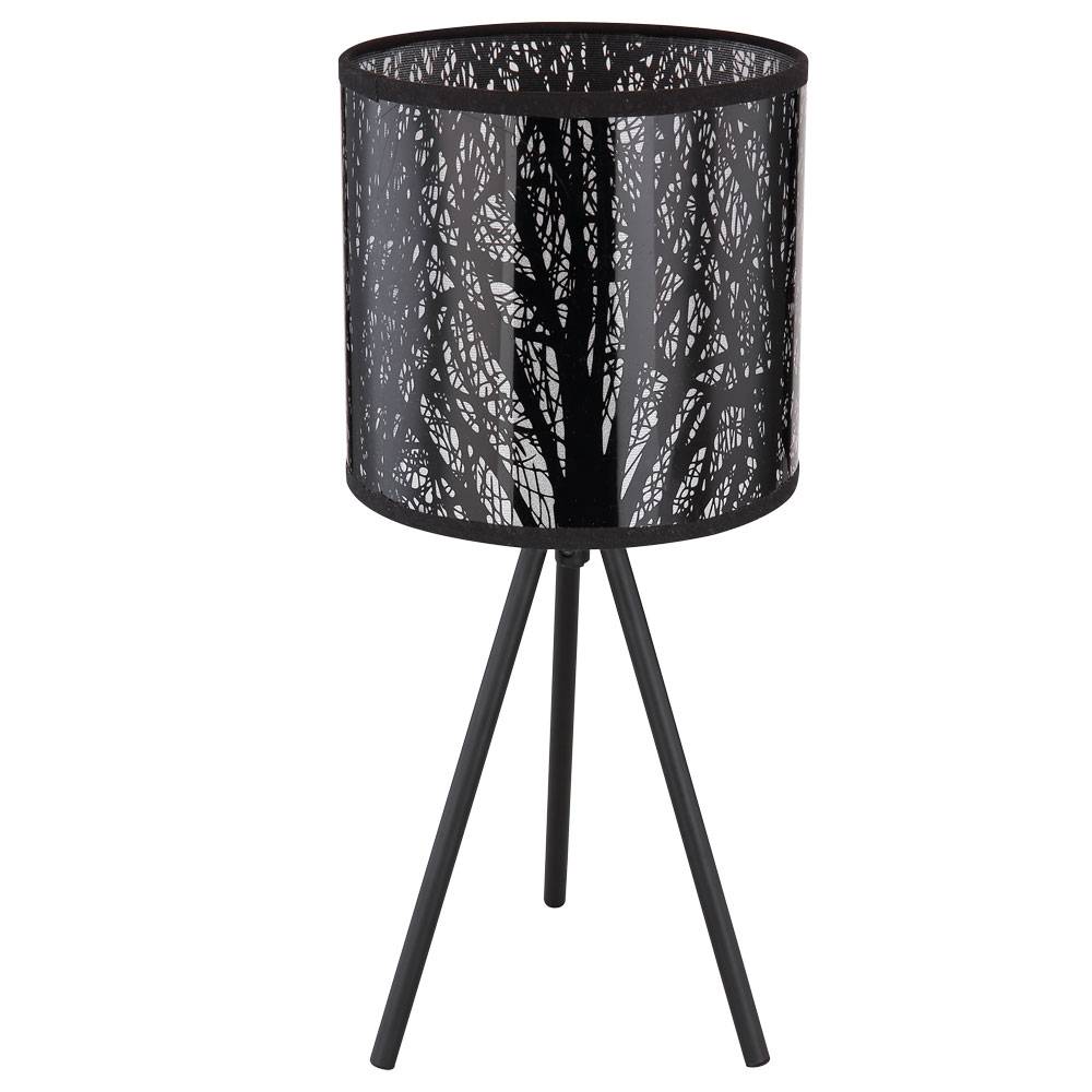 Design Schreib Tisch Leuchte Ess Zimmer Beistell Stoff Lampe Muster schwarz