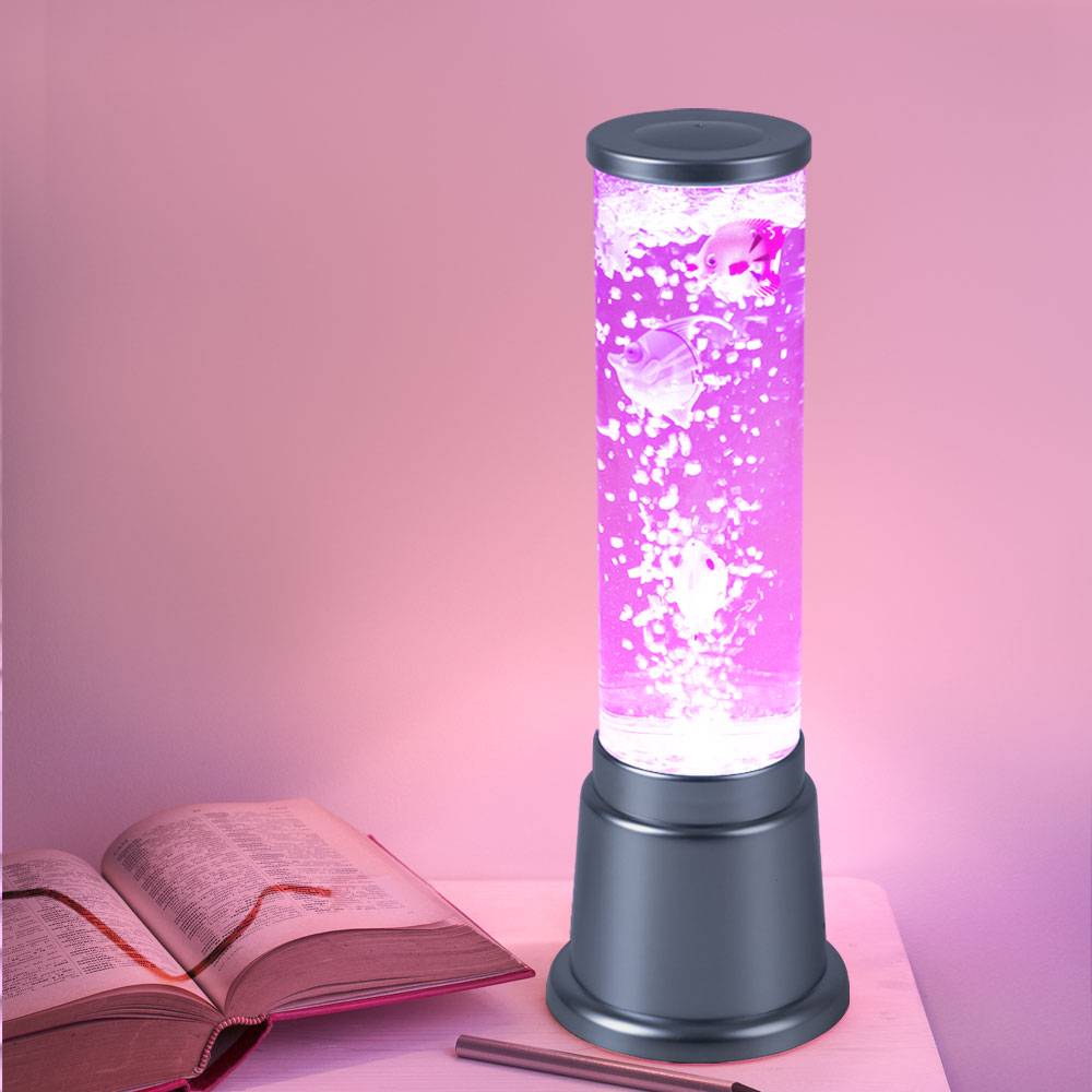 LED Stehlampe Wassersäule Tischleuchte Wohnraum Dekoration Säule Farbwechsler H 36 cm, Kunststoff, DxH 12,5x36 cm