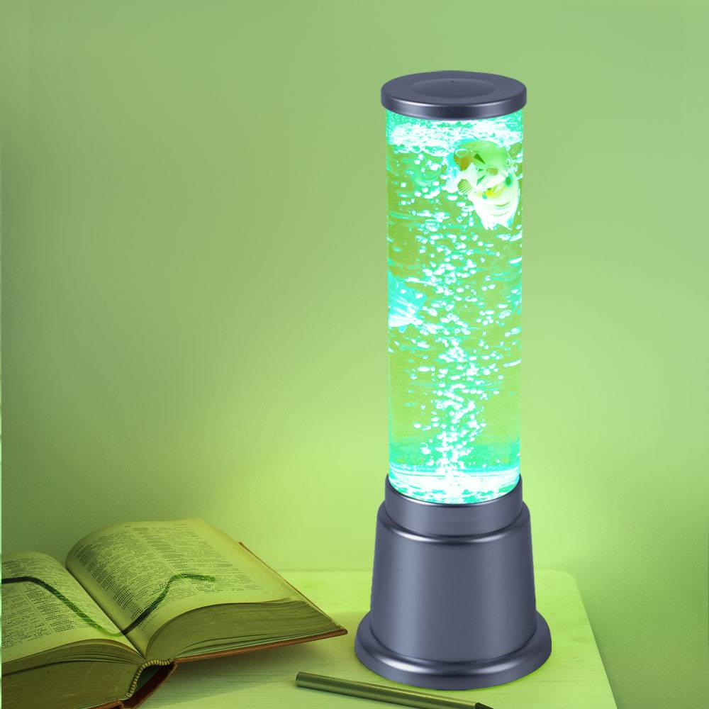 LED Stehlampe Wassersäule Tischleuchte Wohnraum Dekoration Säule Farbwechsler H 36 cm, Kunststoff, DxH 12,5x36 cm
