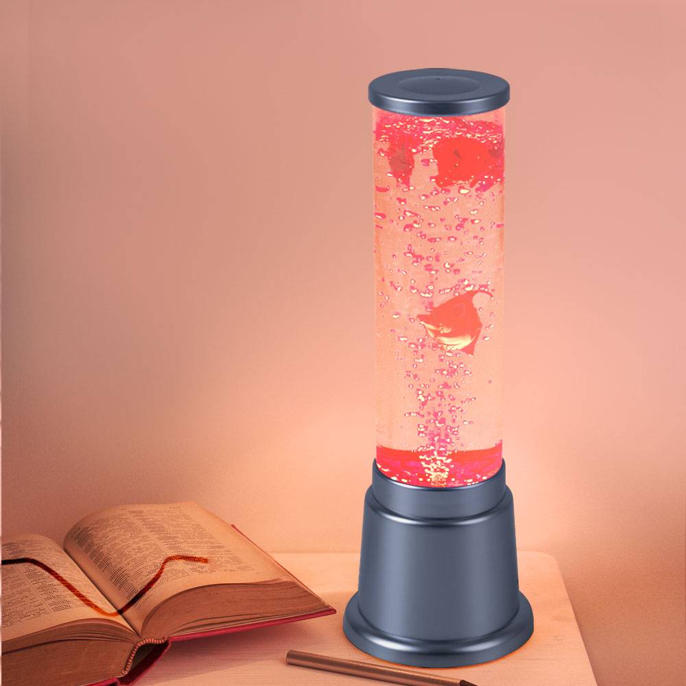 LED Stehlampe Wassersäule Tischleuchte Wohnraum Dekoration Säule Farbwechsler H 36 cm, Kunststoff, DxH 12,5x36 cm