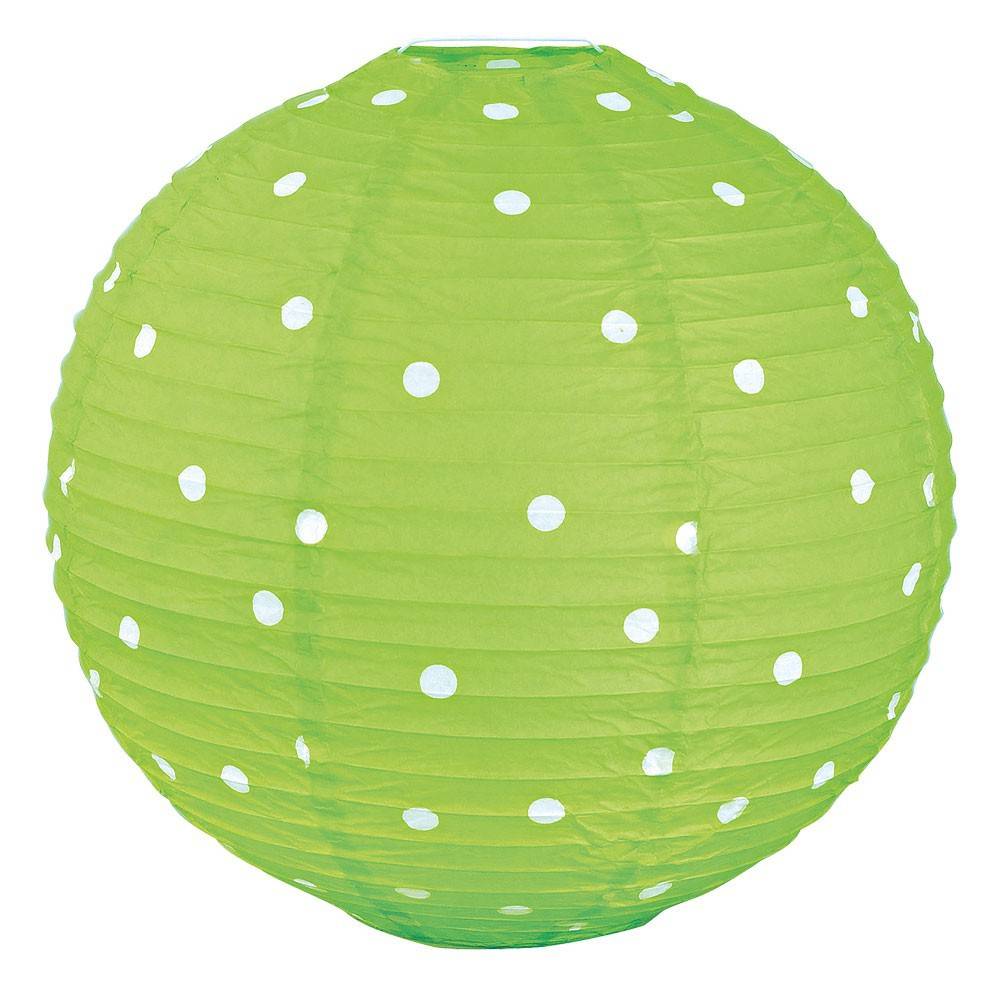 Kugel Decken Hänge Lampe Rockabilly Design Pendel Leuchte grün weiß gepunktet