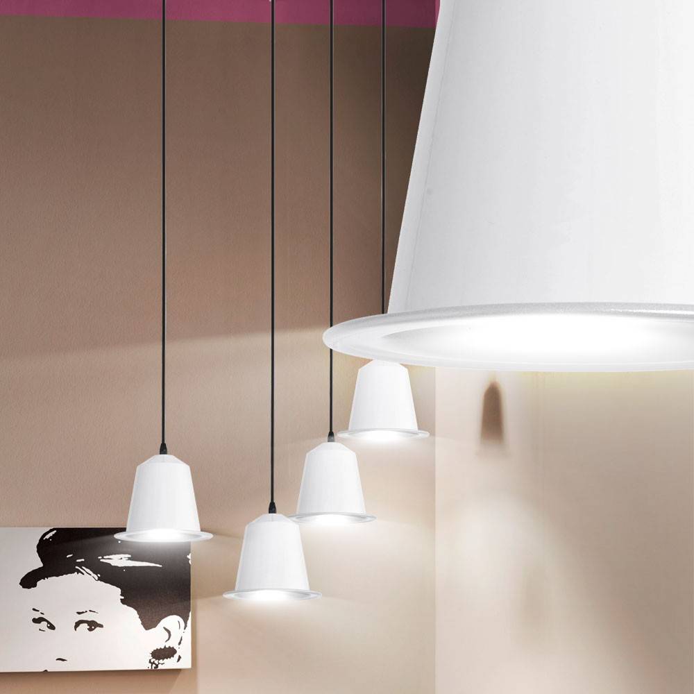 3er Set LED Decken Hänge Strahler Lampen Wohn Zimmer Beleuchtung Pendel Leuchten weiß