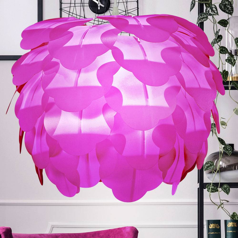 Pendel Leuchte Blüte Beleuchtung Decken Licht Hänge Lampe Purple im Set inklusive LED Leuchtmittel