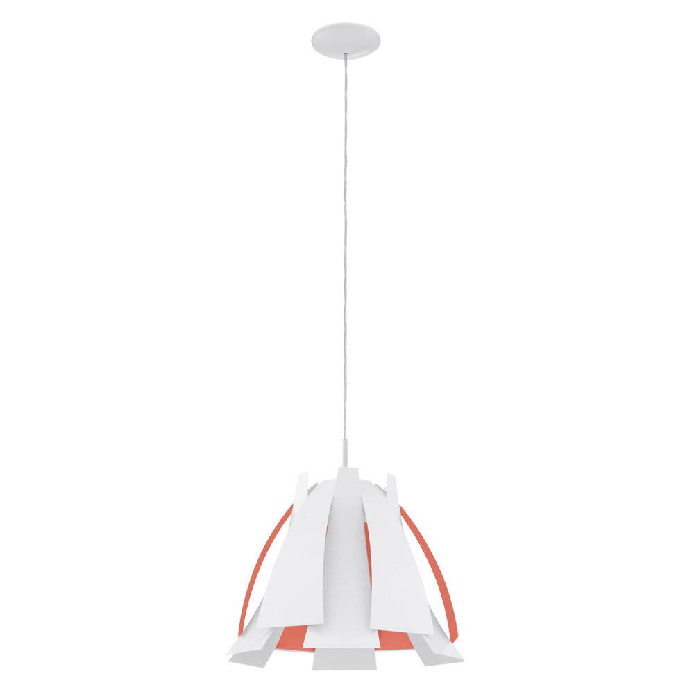 Hängelampe Hängeleuchte Pendelleuchte Wohnzimmerlampe Pendellampe, Fernbedienung dimmbar Sticker orange, RGB LED 6W 470Lm warmweiß, DxH 43,5x110cm
